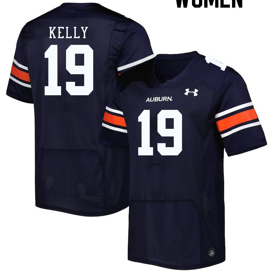 Women #19 Omari Kelly Auburn Tigers College Football Jerseys Stitched-Navy